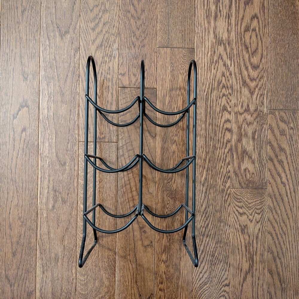 Black Metal Wine Rack
